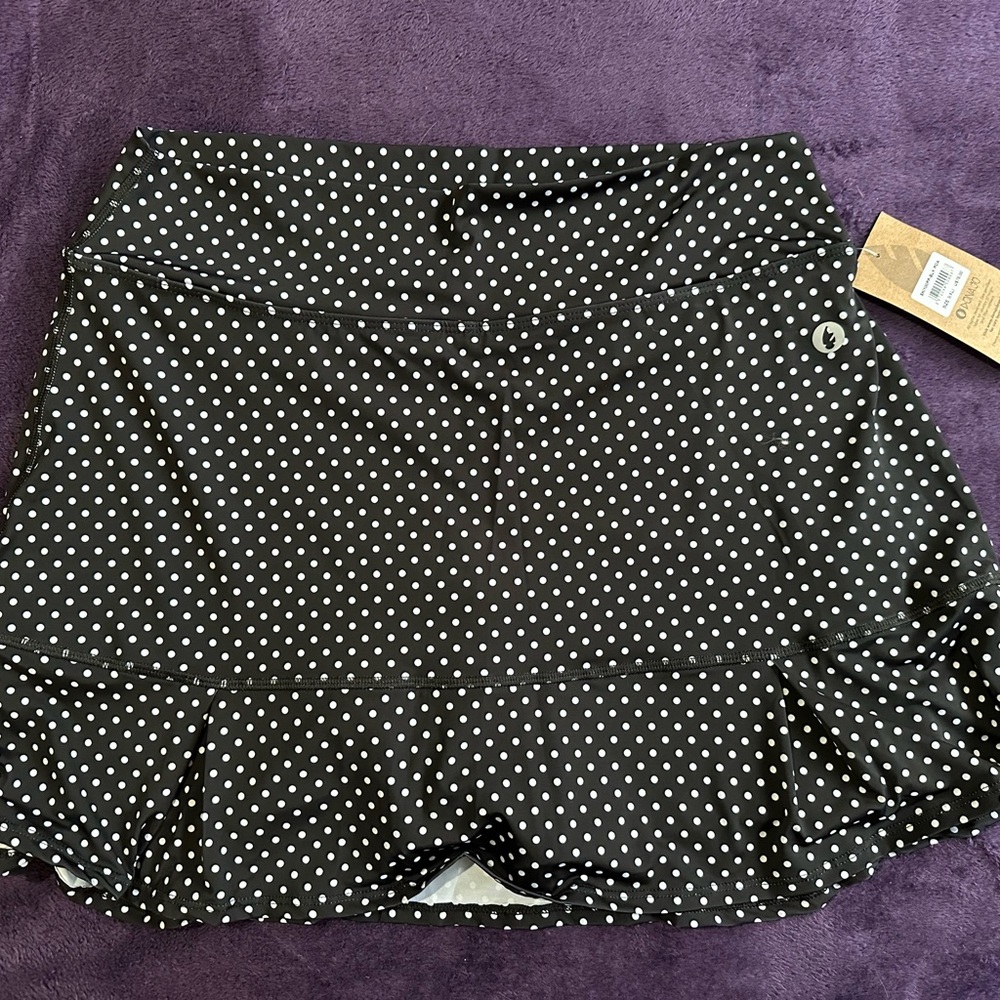 Dona Jo - JoJo Skirt / Skort (polka dot) 14.5" Black and White Polka Dot Skirt